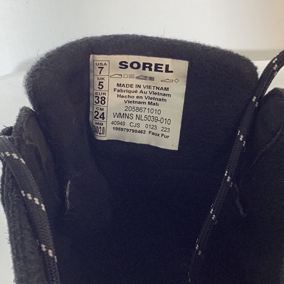 SOREL Kinetic Impact Caribou Bootie Black Size 7 - Picture 6 of 7